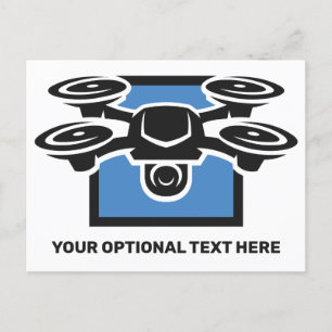Postal Drone de texto de personalizado