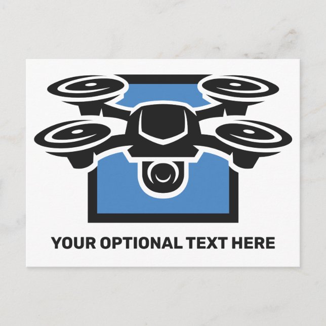 Postal Drone de texto de personalizado (Anverso)