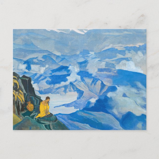 Postal Drops of Life, 1924 por Nicholas Roerich (Anverso)