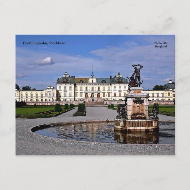 Postal Drottningholm, Estocolmo, Foto... (Anverso)