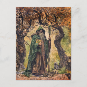Postal Druida  Sacerdote sabio celta de la naturaleza
