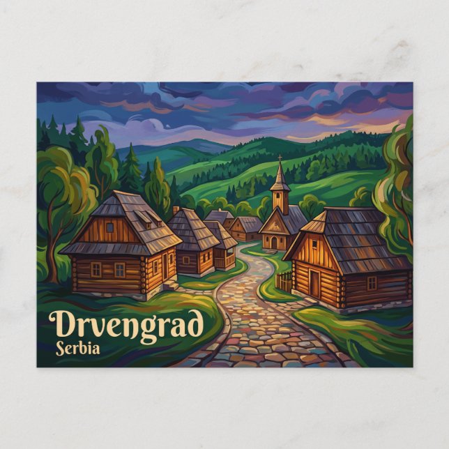 Postal Drvengrad (Timber Town) Serbia (Anverso)
