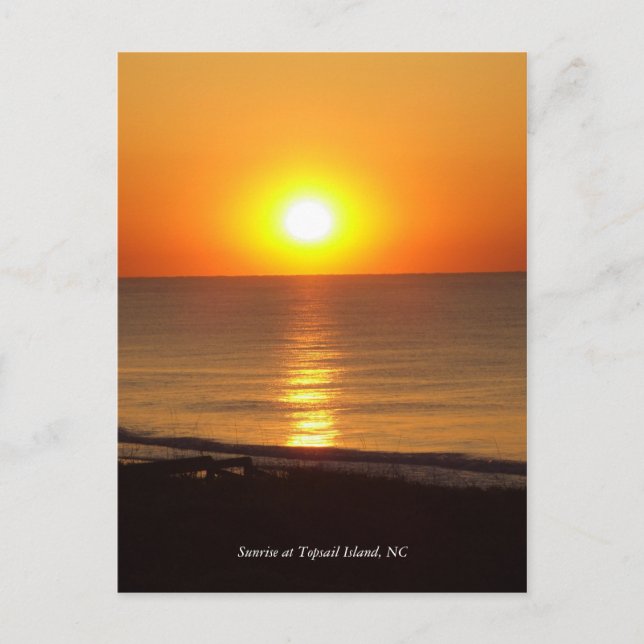 Postal DSCF2915, Sunrise at Topsail Island, NC (Anverso)