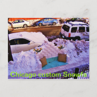 Postal DSCF3081, personalizado de Chicago Snowfa