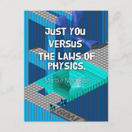 Postal Du gegen die Physik – Marble Madness Postkarte