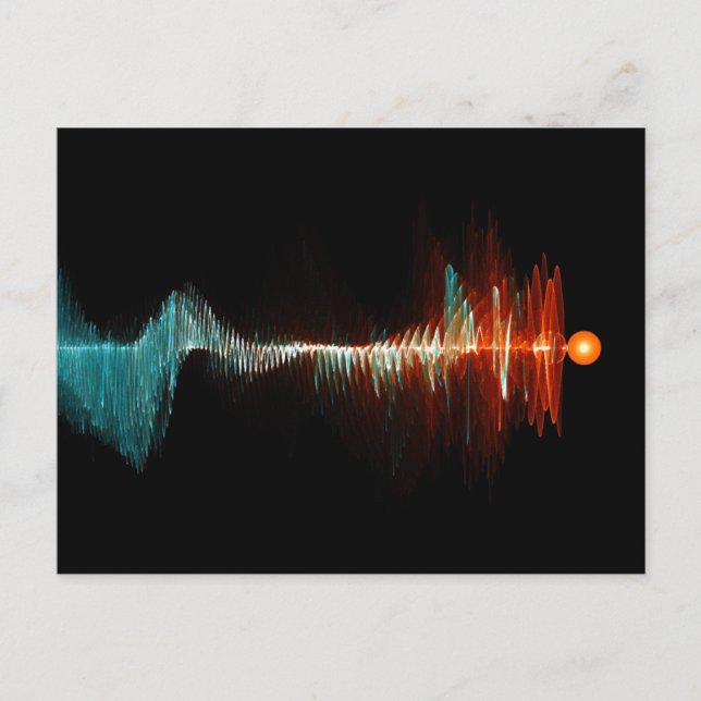 Postal Dualidad de onda de partículas (Anverso)