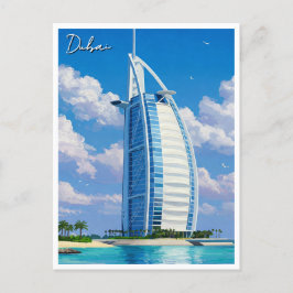 Postal Dubai Burj Al Arab Viaje De Emiratos Árabes Unidos