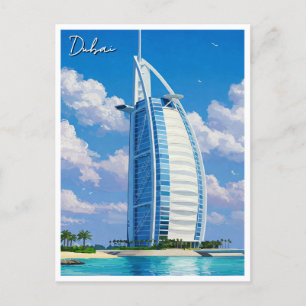 Postal Dubai Burj Al Arab Viaje De Emiratos Árabes Unidos