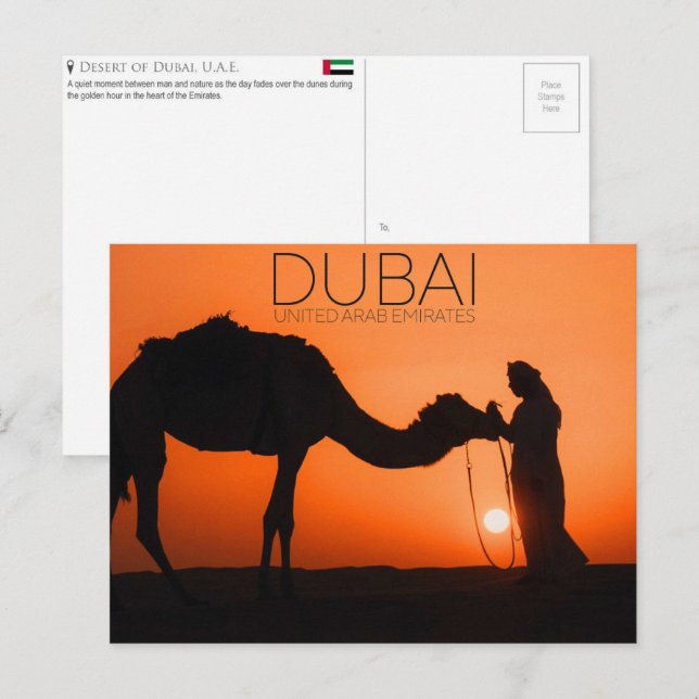 Postal Dubai Desert, UAE Travel Postcard (Anverso / Reverso)