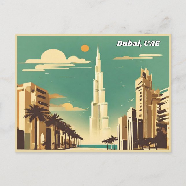 Postal Dubai, Emiratos Árabes Unidos (Anverso)