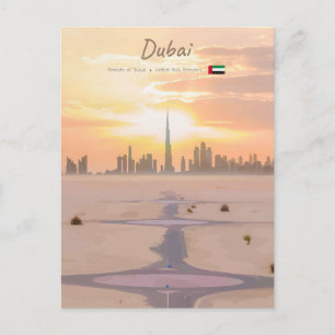 Postal Dubai, Emiratos Árabes Unidos - Desierto del horiz