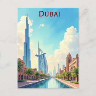 Postal Dubai Emiratos Árabes Unidos Lugar de viaje famoso