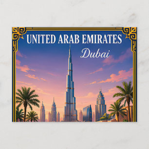 Postal 🌇 Dubái Emiratos Árabes Unidos Recuerdo De La Vis