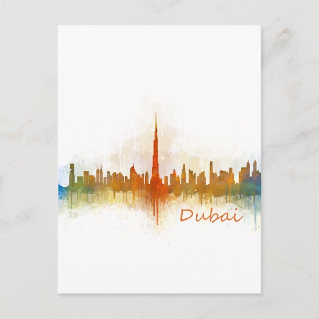 Postal Dubai Skyline Cityscape Emirates v3 (Anverso)