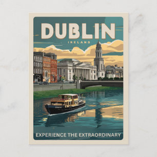 Postal Dublín antiguo ciudad, Irlanda regalos de viaje re
