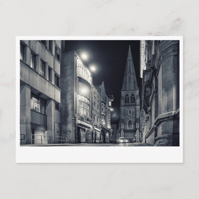 Postal Dublín City Night (Anverso)