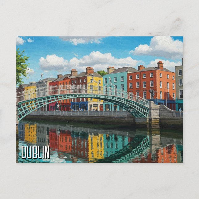 Postal Dublin Ireland Travel (Anverso)