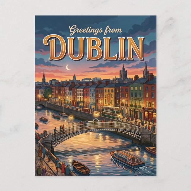 Postal Dublín Irlanda (Anverso)