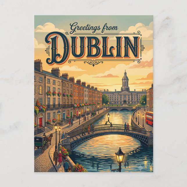 Postal Dublín Irlanda (Anverso)