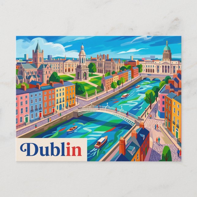 Postal Dublín Irlanda (Anverso)