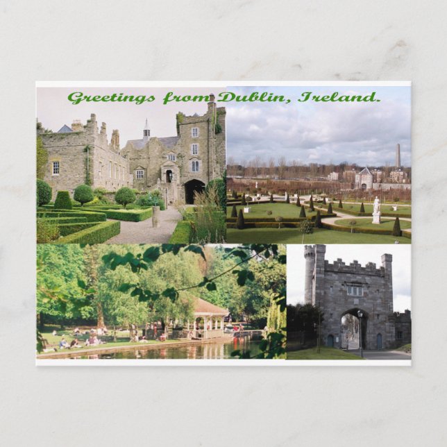 Postal Dublín Irlanda Edificios antiguos imágenes múltipl (Anverso)