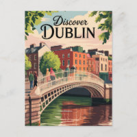 Dublín Irlanda Ilustracion Viajes de arte