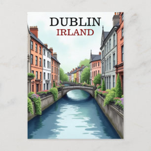 Postal Dublín Irlanda Viaje a la vieja usanza