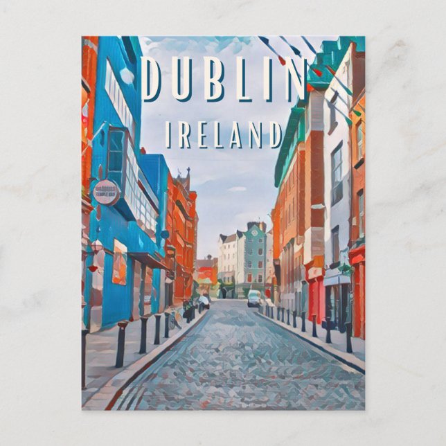 Postal Dublin, la ville des traditions irlandaises (Anverso)