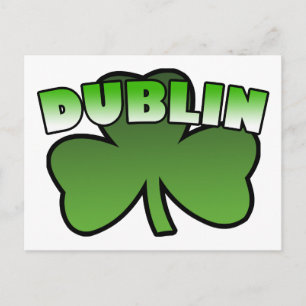 Postal Dublín Shamrock Postcard