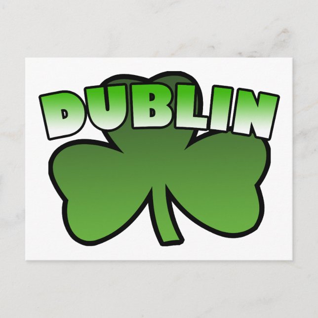 Postal Dublín Shamrock Postcard (Anverso)