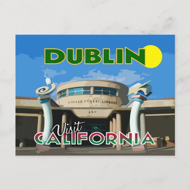Postal Dublín, Visita California (Anverso)