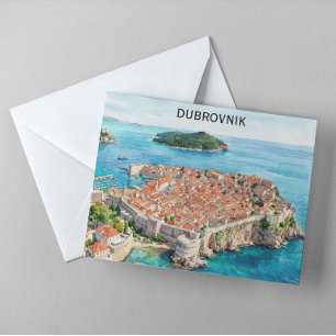 Postal Dubrovinik Croacia Ciudad Antigua Costa Adriática