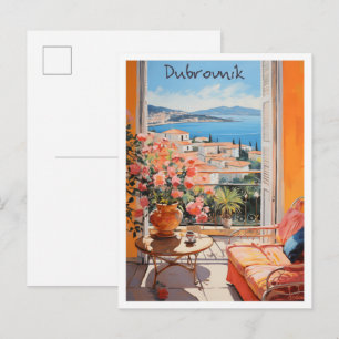Postal Dubrovnik Croacia Estética de Viaje