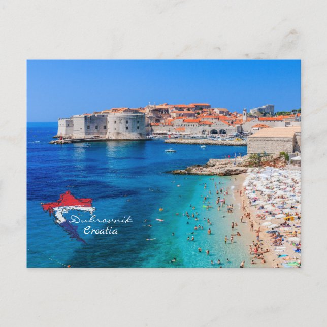Postal Dubrovnik | Croacia | Hrvatska | Mar Adriático (Anverso)