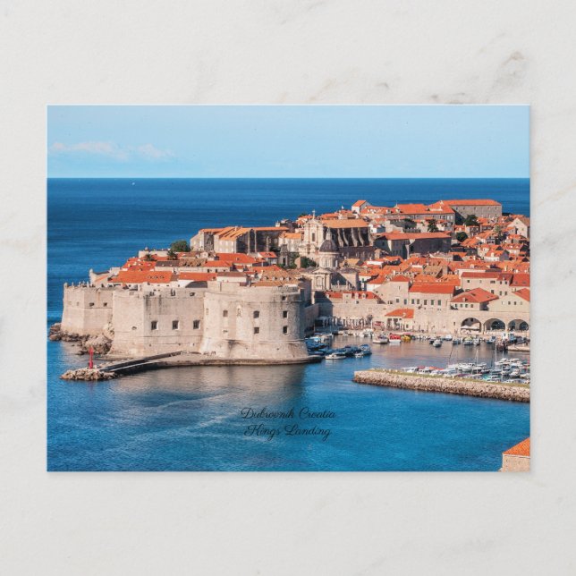Postal Dubrovnik Croacia, Kings Landing, (Anverso)