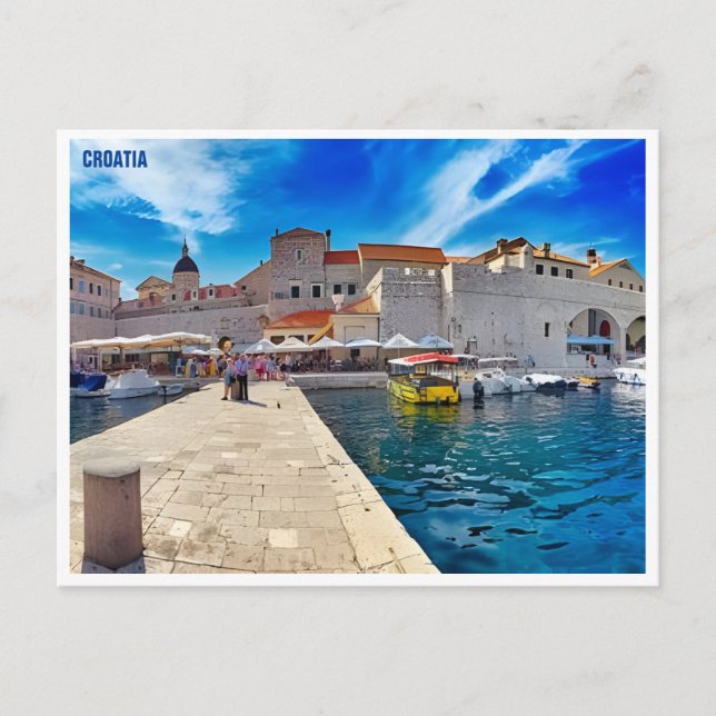 Postal Dubrovnik Croacia Viaje arte Viaje Separación de c (Anverso)