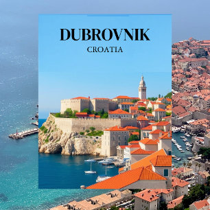 Postal Dubrovnik, Croacia Viaje Vintage