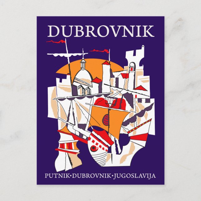 Postal Dubrovnik, Yugoslavia (Anverso)