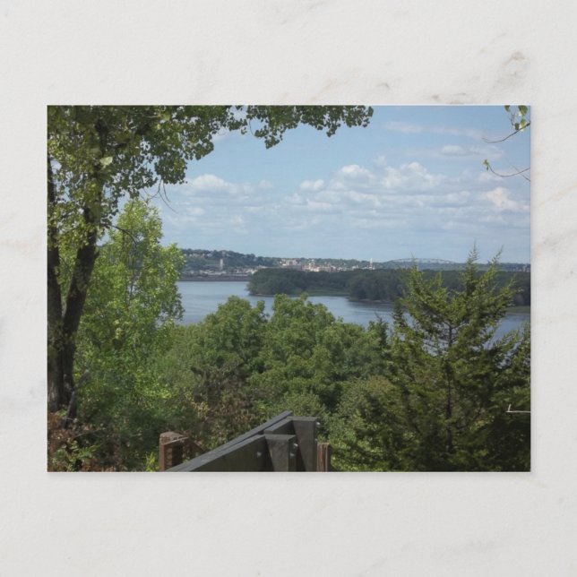 Postal Dubuque Iowa del río Misisipi (Anverso)
