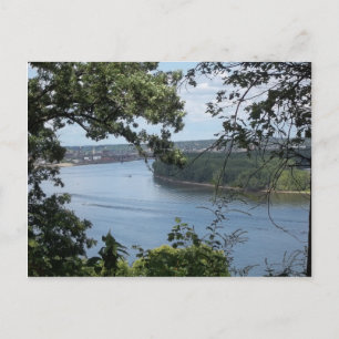 Postal Dubuque Iowa en el río Misisipi