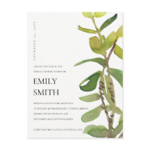 DUCHA BRIDAL DE COLOR DE AGUA DE LEAFY MODERNA