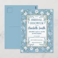 ducha de boda antigua Chinoiserie azul y blanca