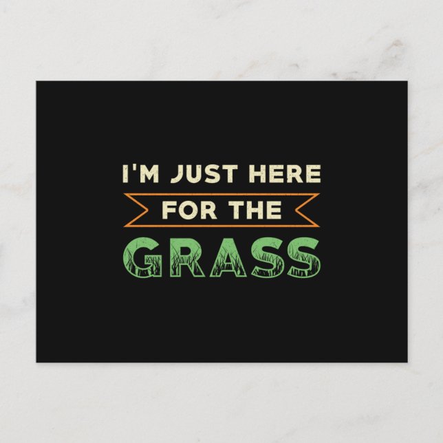 Postal Ducha de jardín estoy aquí para la siembra de césp (Anverso)