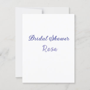 Postal ducha de novia morada agregar nombre fecha elegant