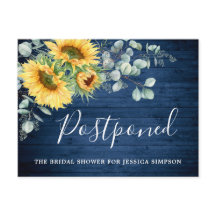 Ducha de novia pospuesta fecha Sunflowers Eucalypt