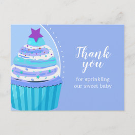 Postal Ducha de Sprinkle de Gracias Bebé Cupcake