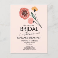 Ducha nupcial Flores salvajes dibujando arte