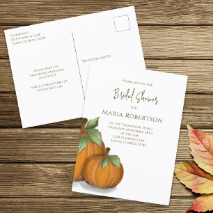Postal Ducha nupcial otoño otoño elegante calabazas barat