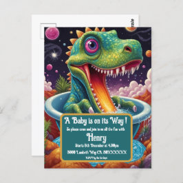 Postal Ducha para bebé Diseño de fiesta Dino-Mite