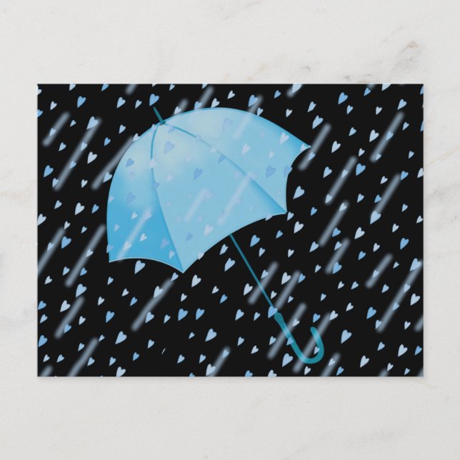 POSTAL DUCHAS DE AMOR AZULES DE SHARON SHARPE (Anverso)